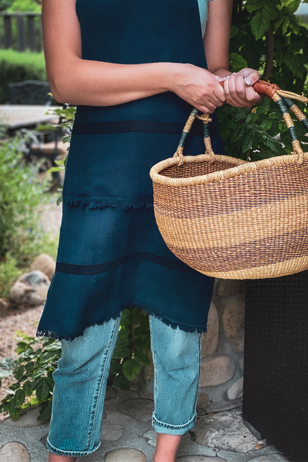 Indigo over dyed Hungarian hemp - A62