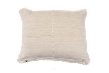 Handwoven antique Hungarian hemp pillow with neutral tones and rustic charm, 20x20 inches.