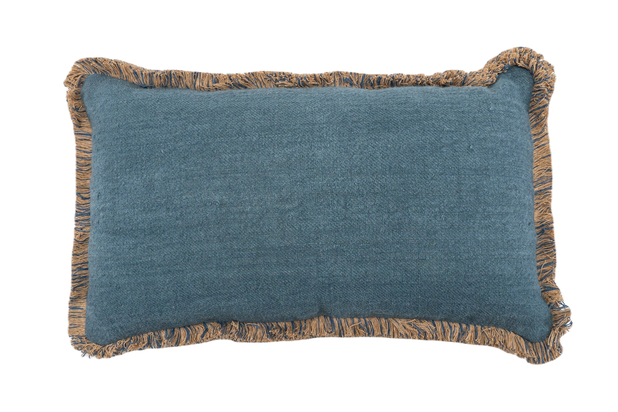 Antique Hungarian handwoven hemp pillow with rustic charm and unique texture.
