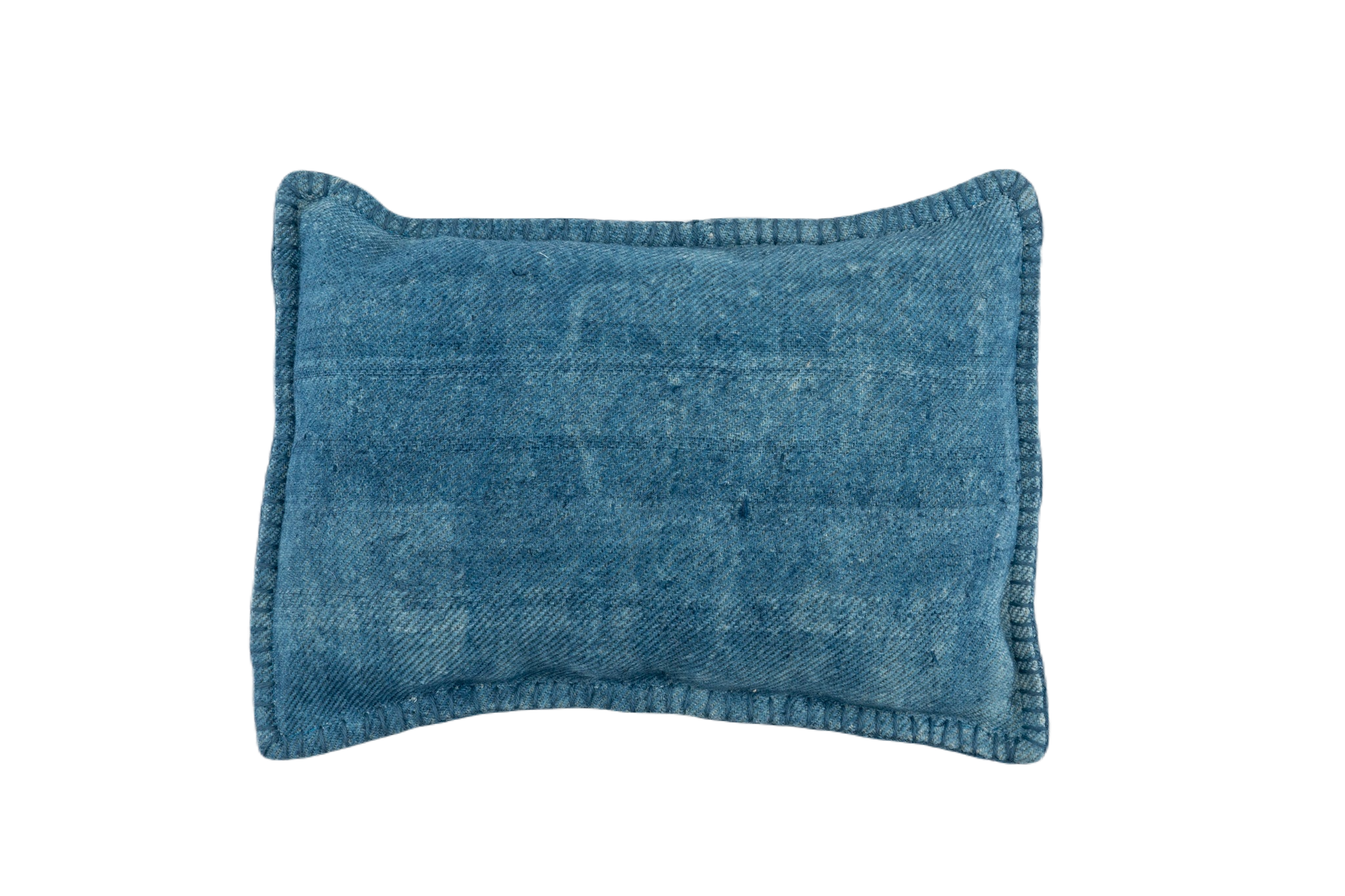 Grain sack handwoven Hungarian hemp pillow with coconut shell buttons.