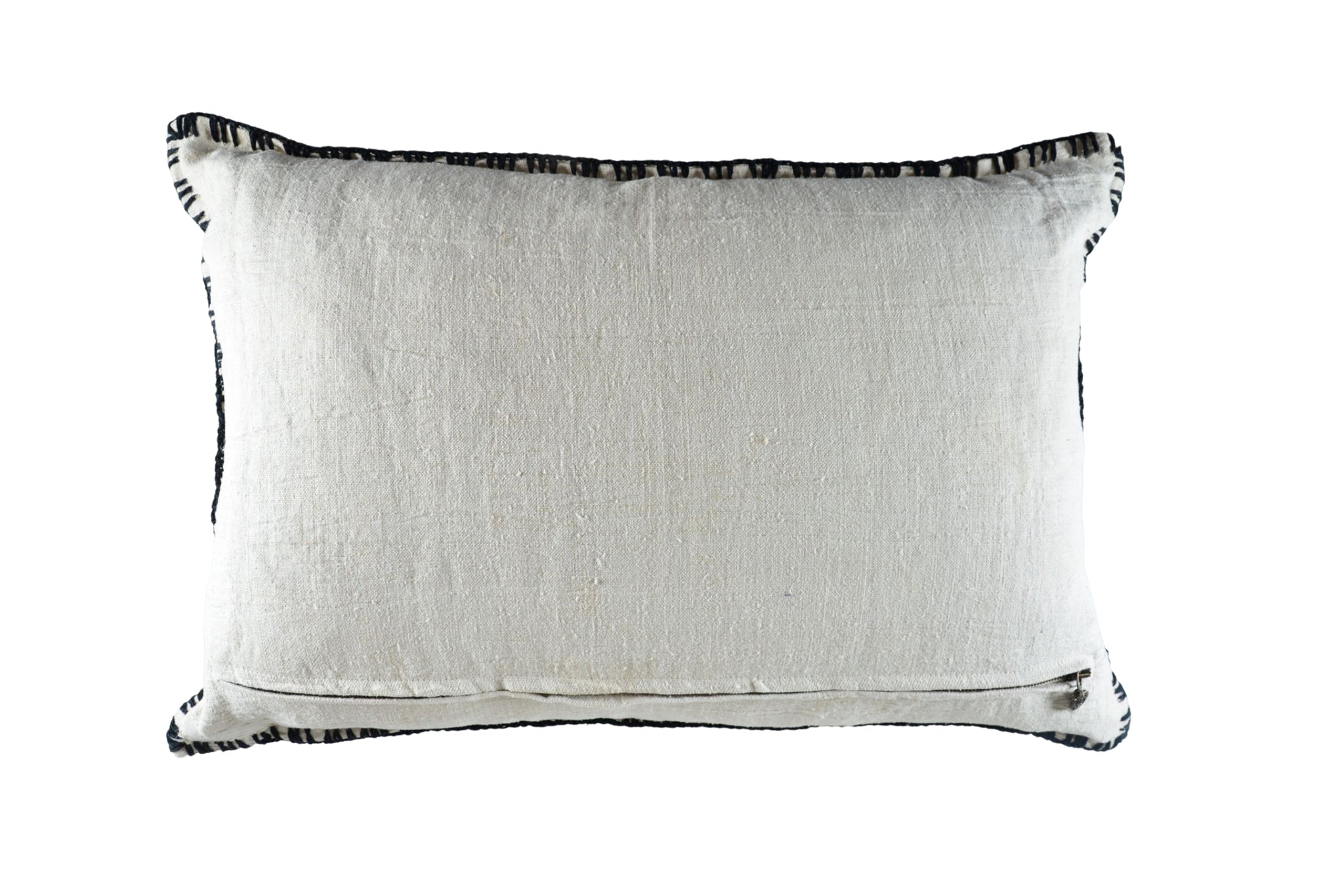 Pillow: Embroidered handwoven antique Hungarian hemp - P462