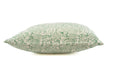 Hand block printed linen pillow with heritage print design.