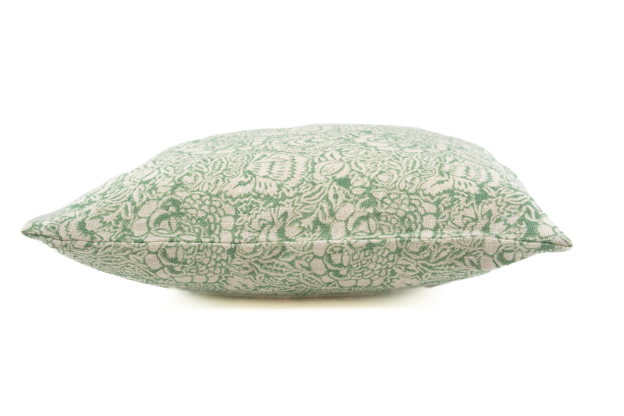 Pillow: Hand block printed linen, Heritage print - P418