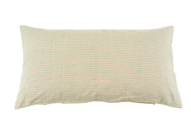 Hand printed linen pillow, artisan made in India, sustainable home decor.