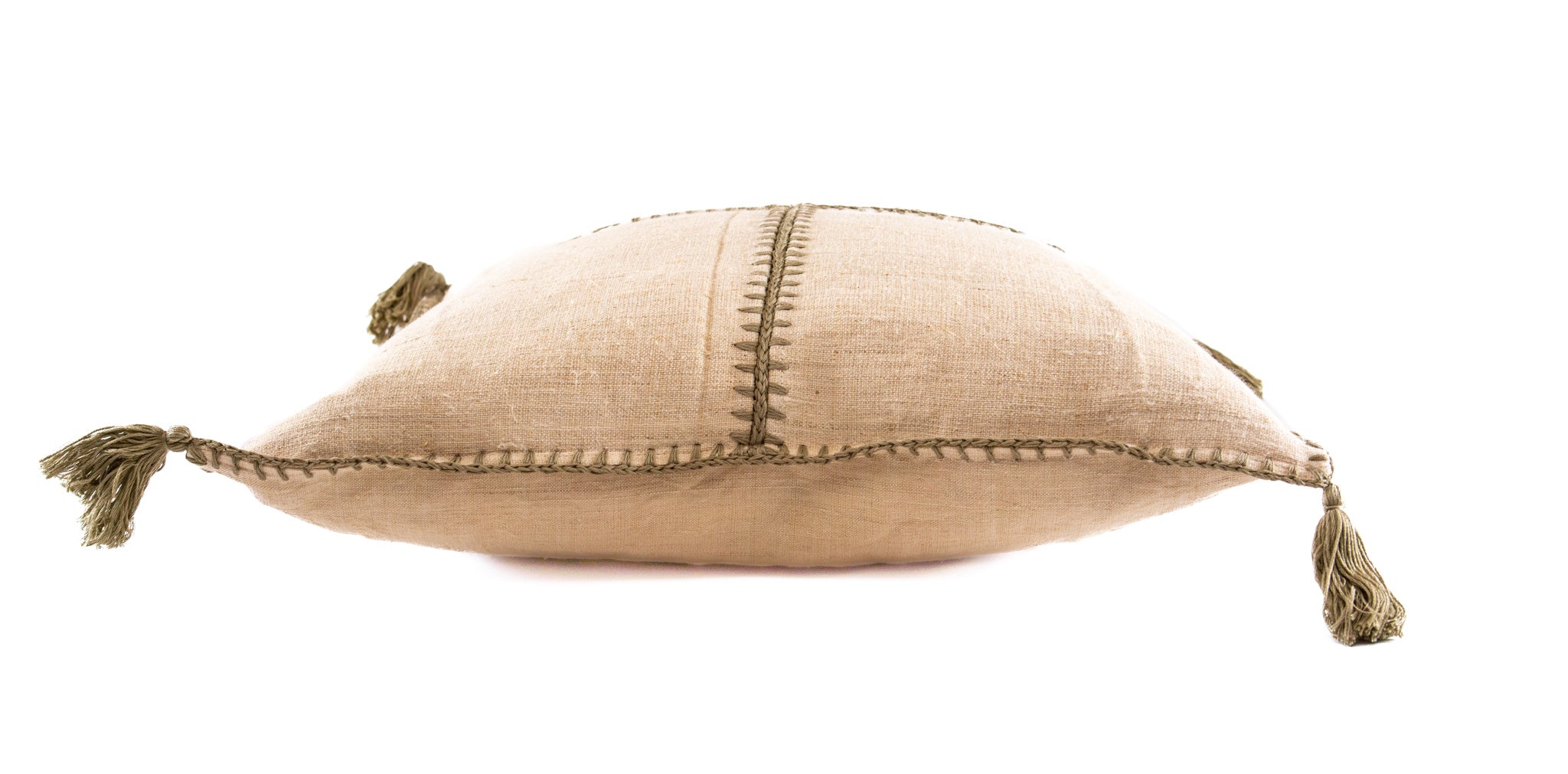 Pillow: Antique Hungarian handwoven hemp, hand stitched - P415