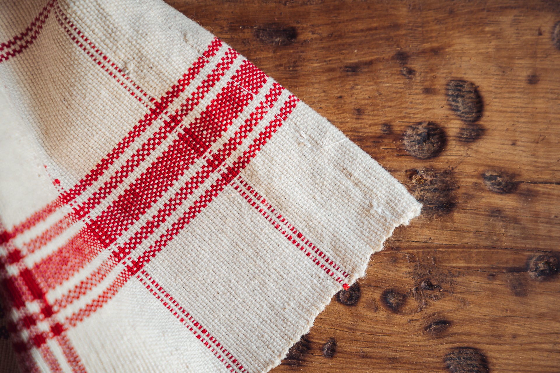 Towel: Handwoven antique Hungarian hemp - T158