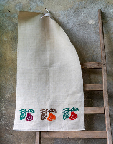 Towel: Handwoven antique Hungarian cotton and hemp - T61