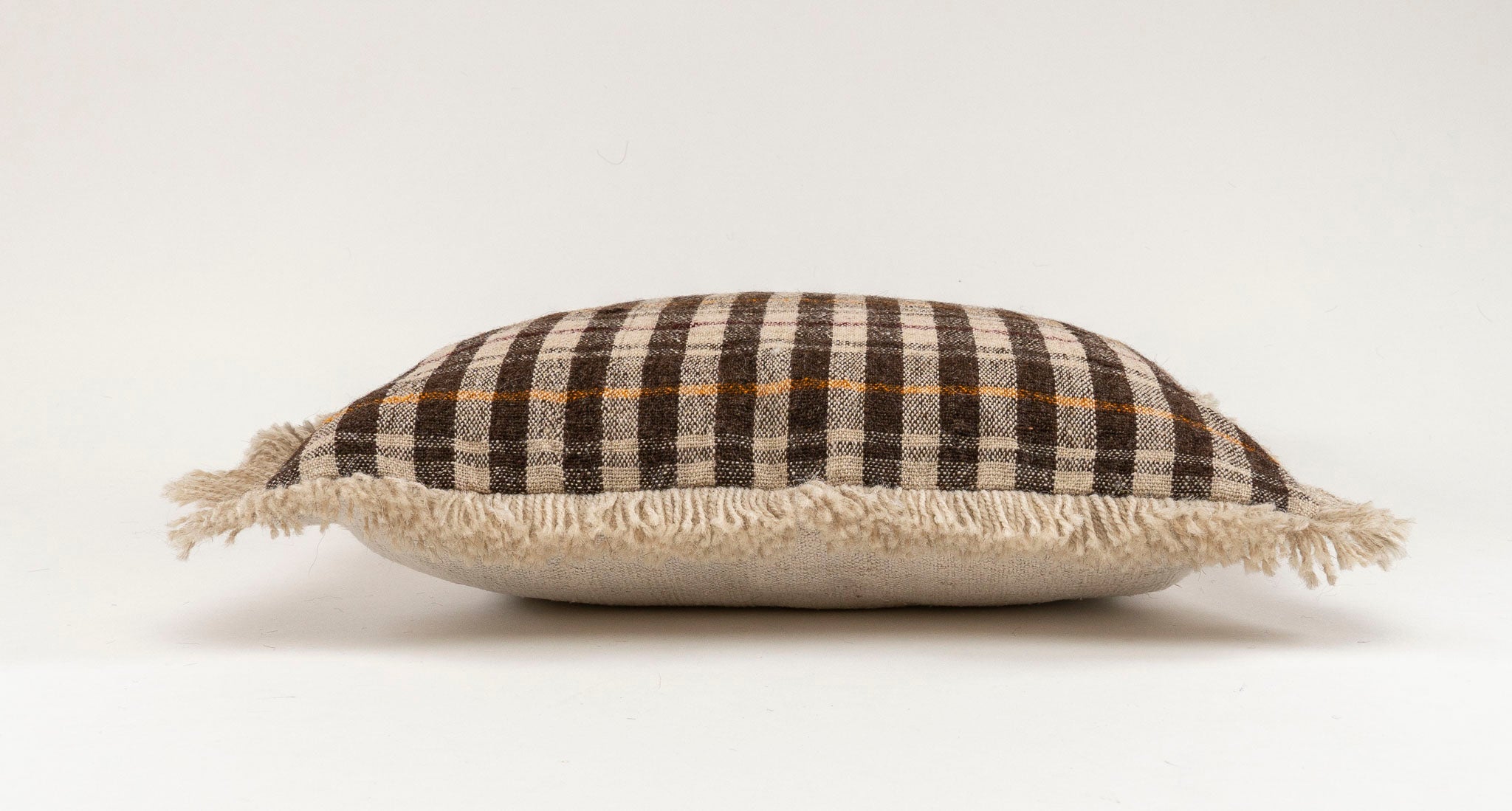 Pillow: Handwoven antique Bulgarian woolen textile - P311