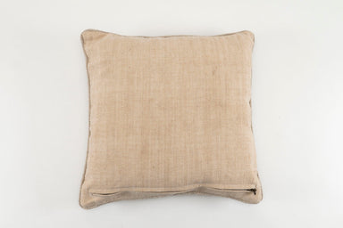 Handwoven antique Bulgarian woolen pillow with hemp backing.