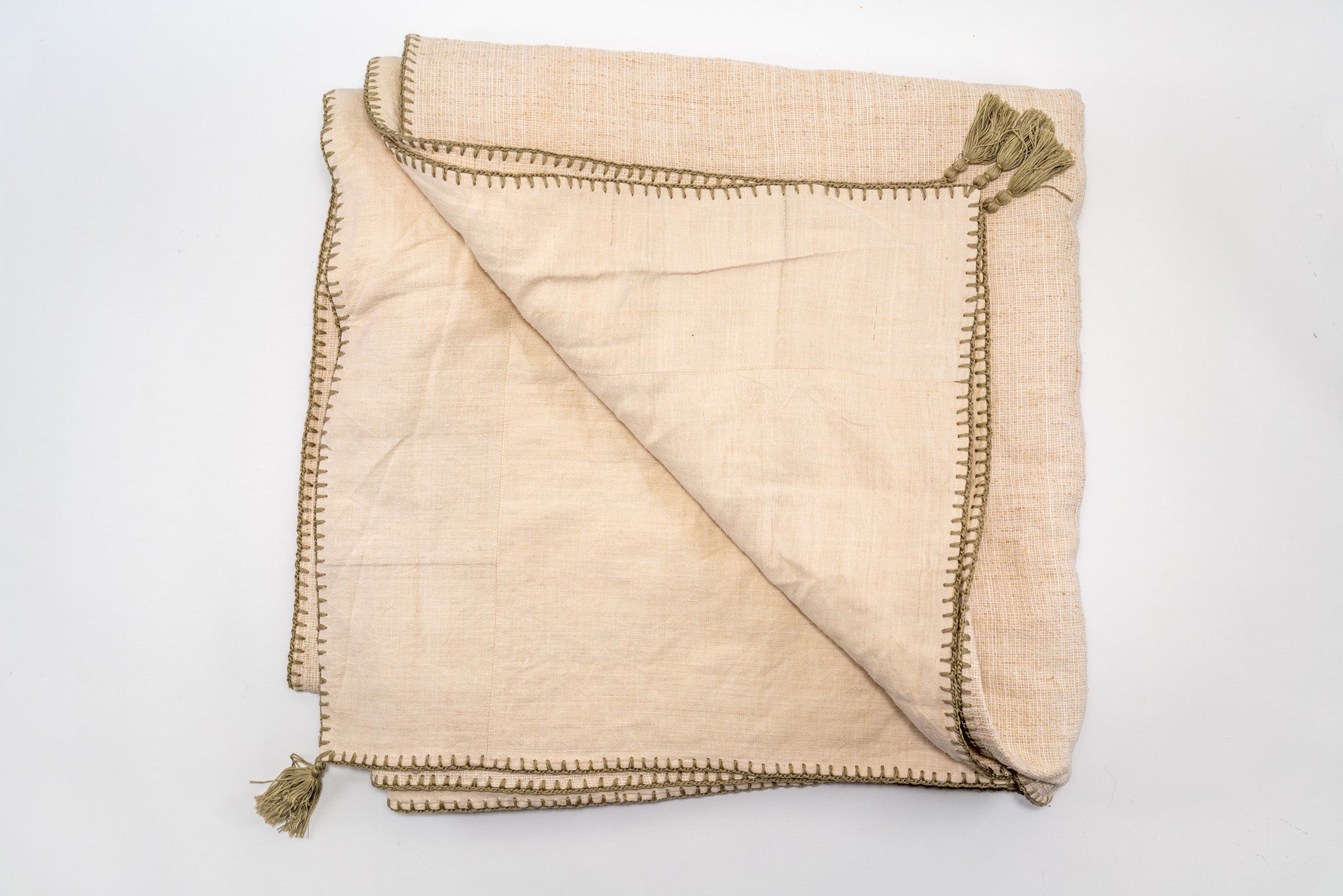 Table Cloth: Antique handwoven Hungarian hemp - TW65