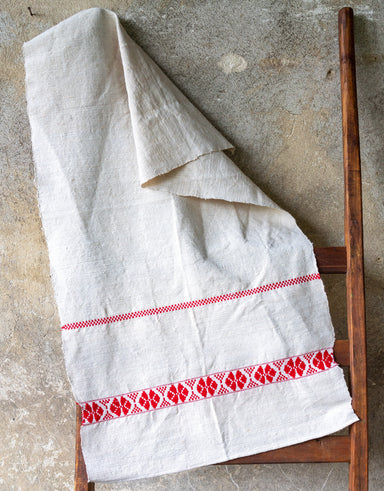 Towel: Handwoven antique Hungarian hemp - T144