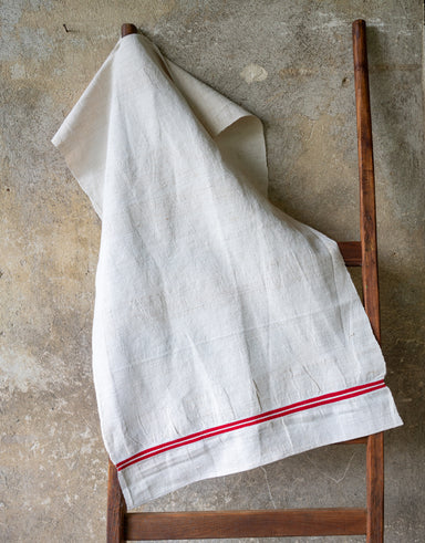 Towel: Handwoven antique Hungarian hemp - T122