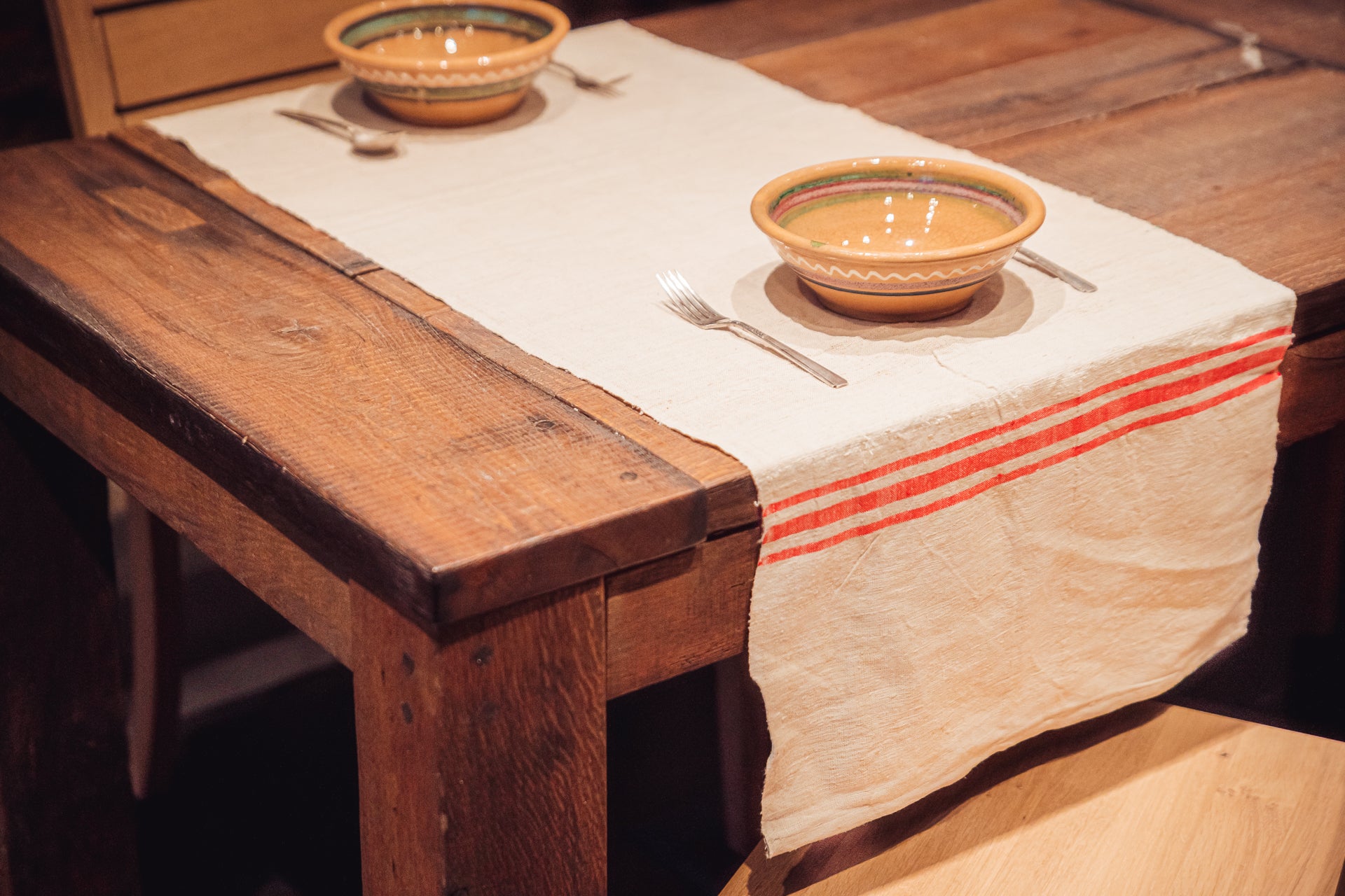 Table runner: Antique handwoven Hungarian hemp - TW126