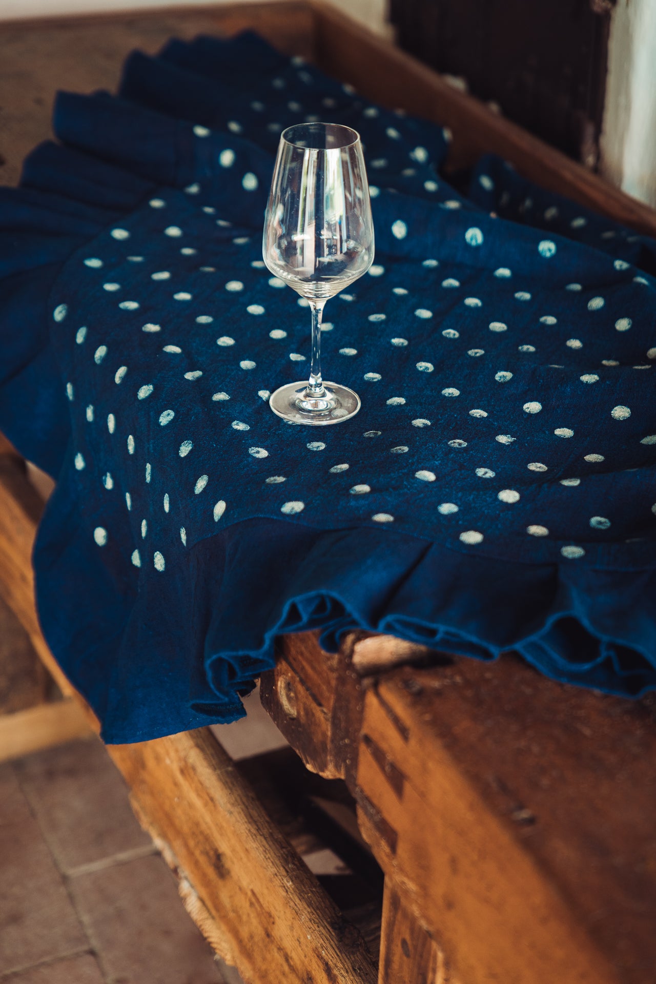 Table Cloth: Antique handwoven Hungarian hemp - TW118