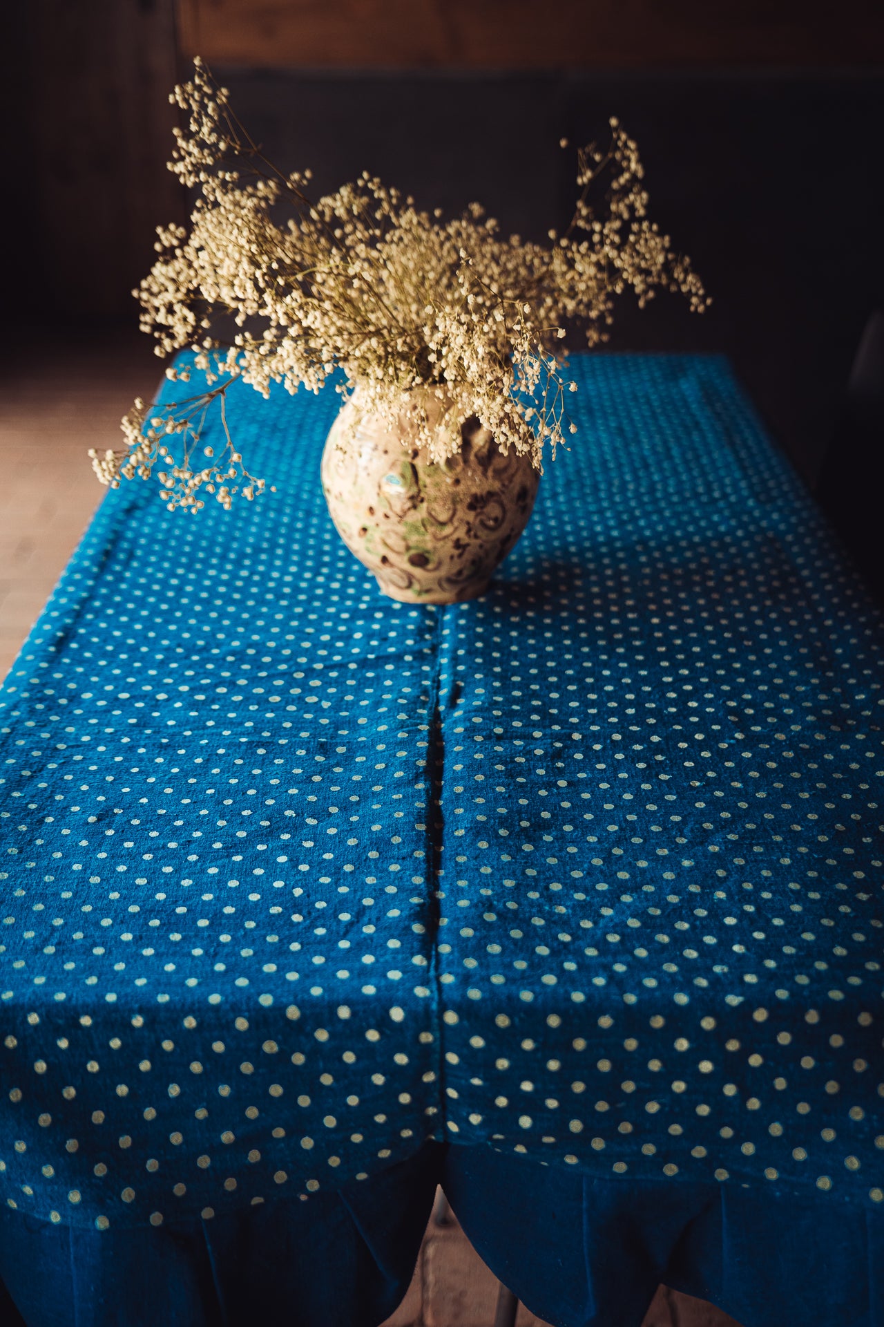 Table Cloth: Antique handwoven Hungarian hemp - TW117