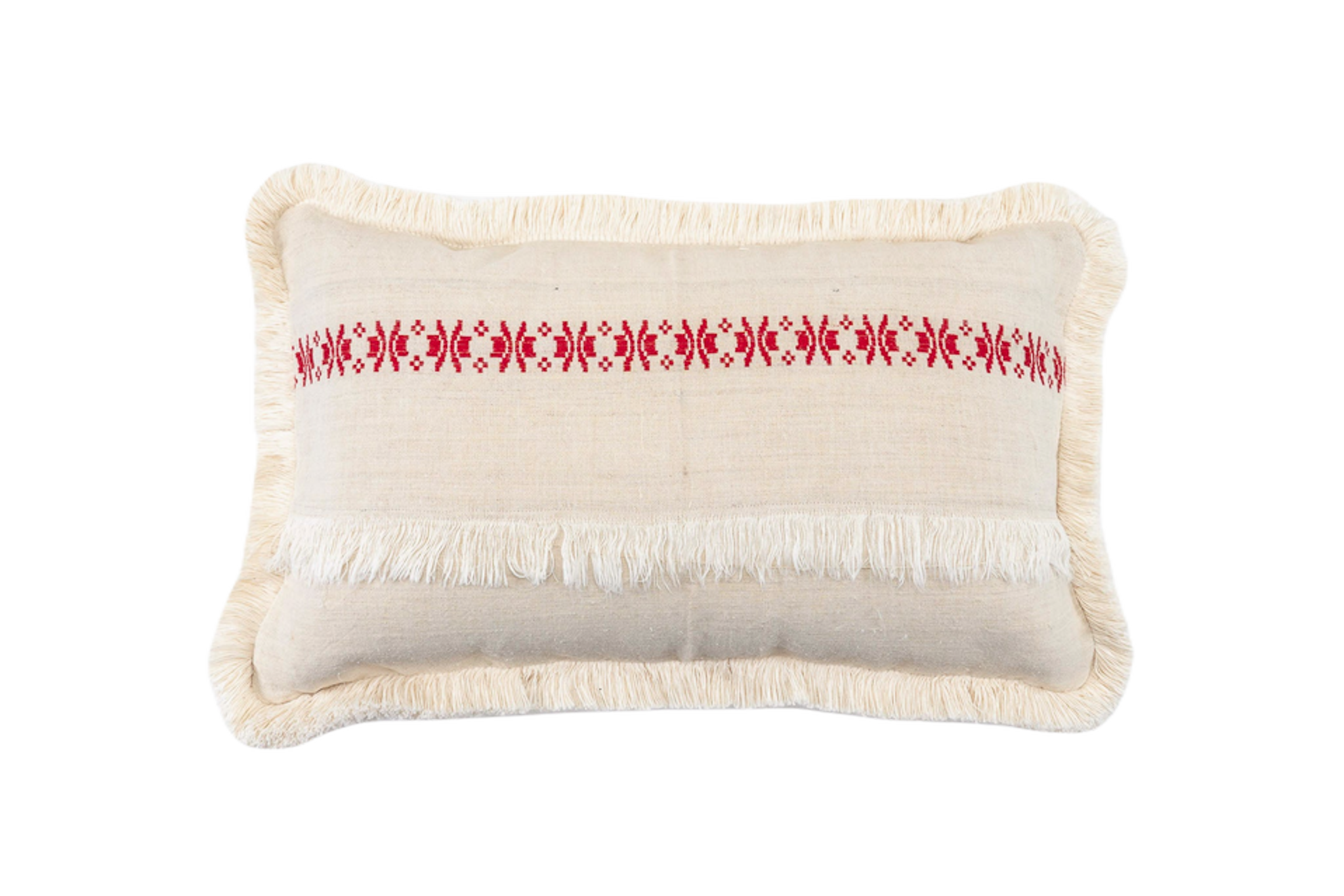 Pillow: Embroidered antique handwoven Hungarian hemp - P083