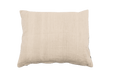 Handwoven antique Hungarian hemp pillow with indigo dye, metal zipper, and goose down insert.