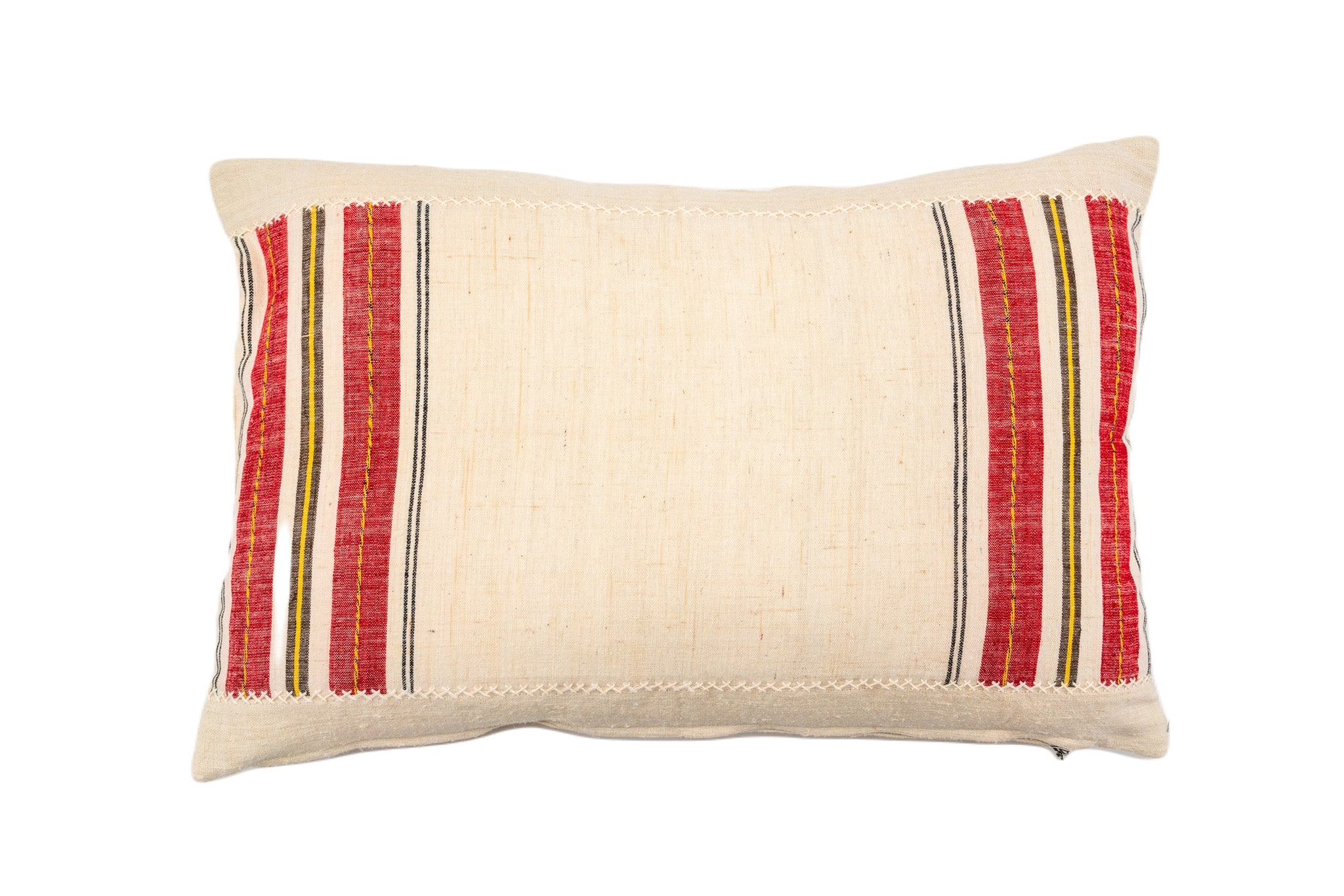 Pillow: Antique handwoven decorative pillow, Bulgarian hemp - P365