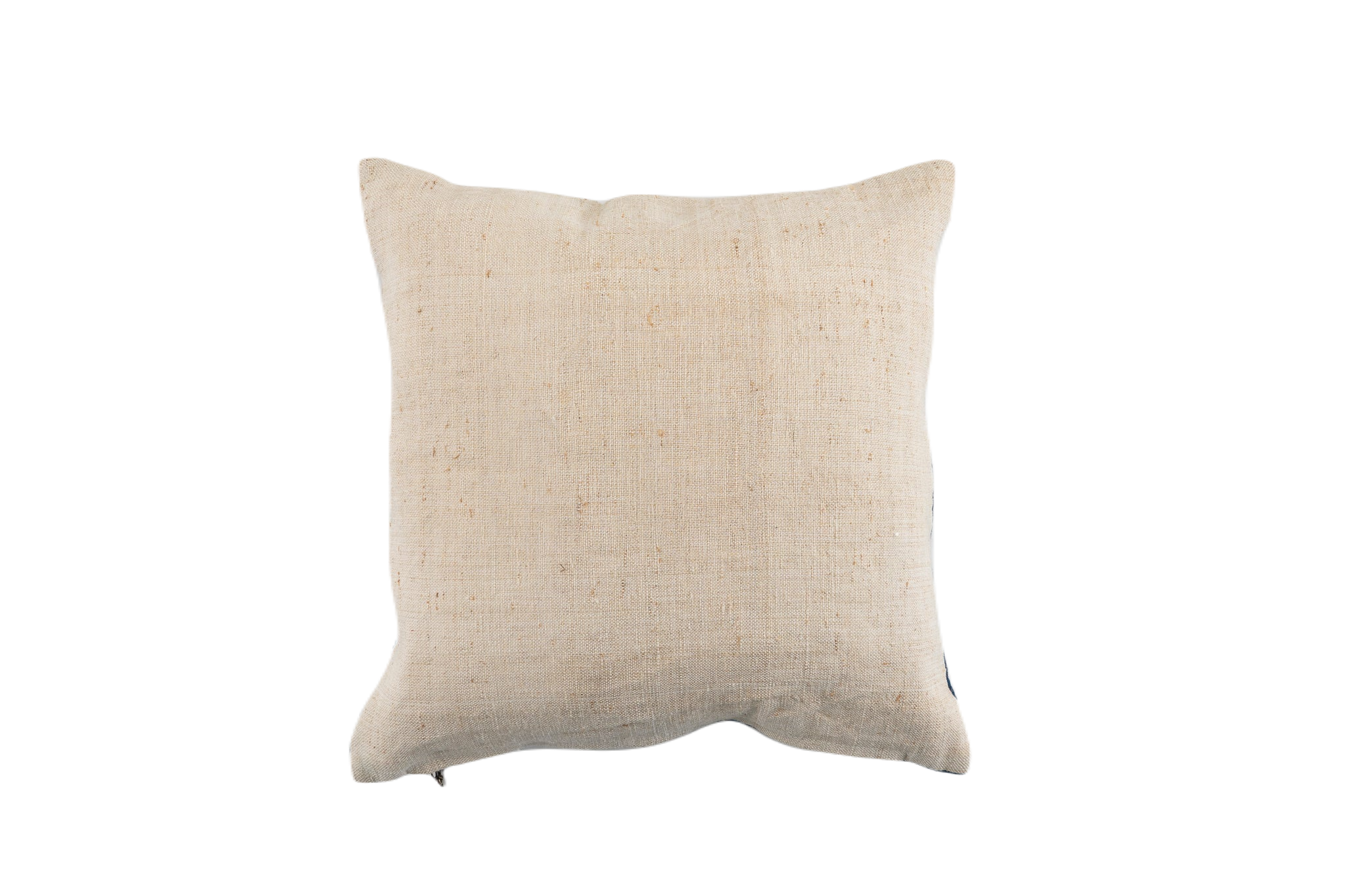 Pillow: Handwoven antique Hungarian hemp, wax resist Indigo - P295