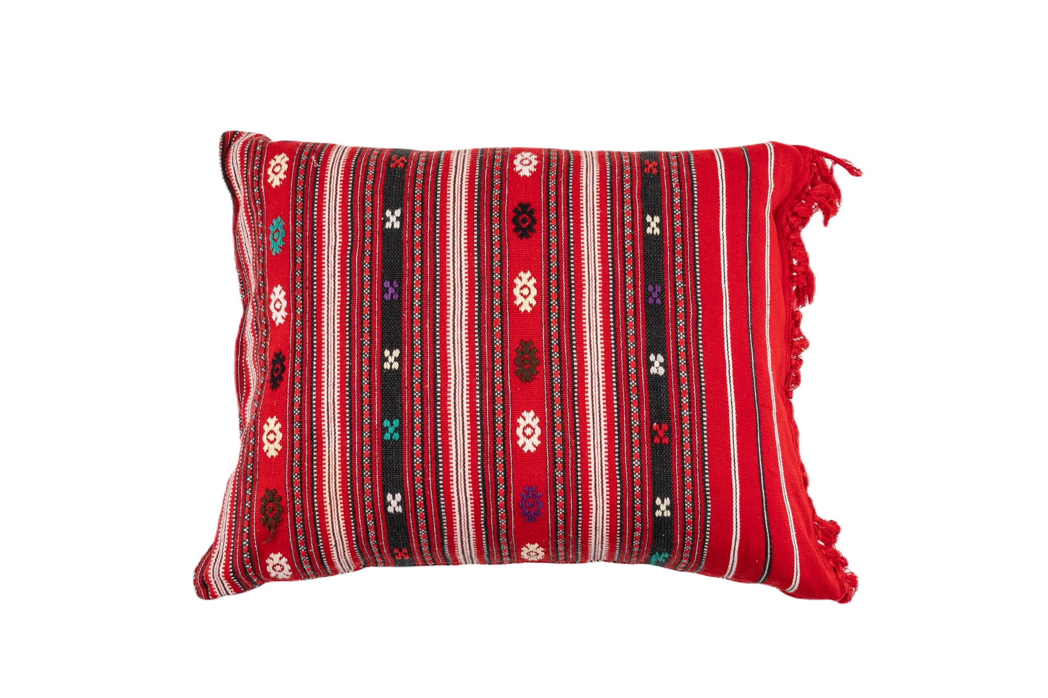 Pillow: Vintage handwoven Bulgarian cotton - P066