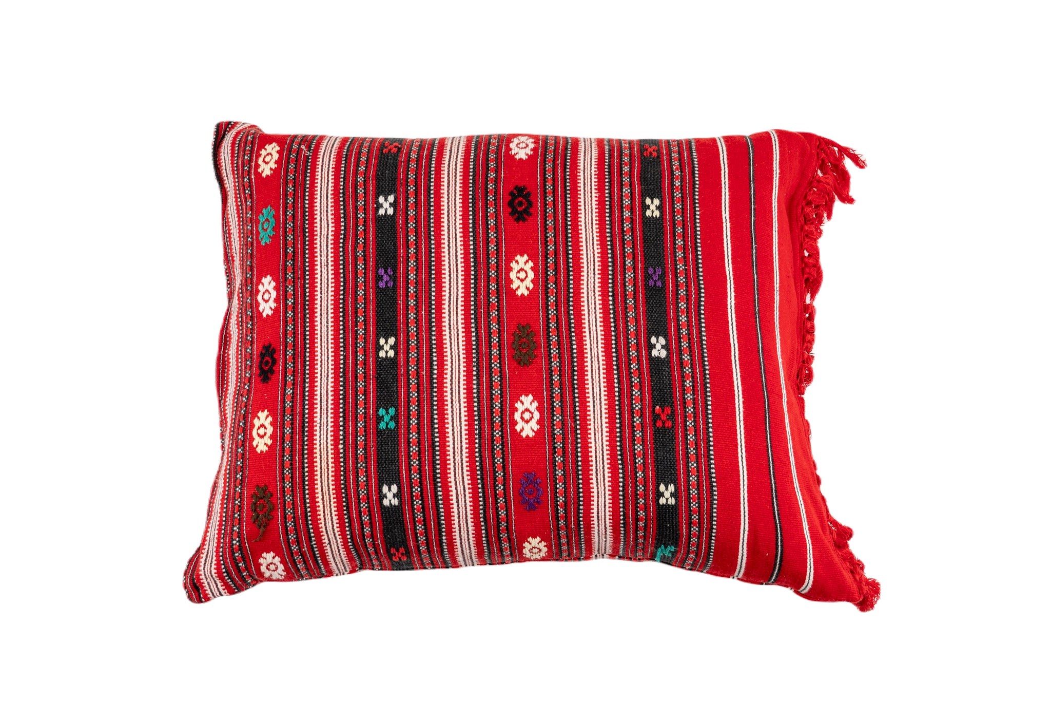 Pillow: Vintage handwoven Bulgarian cotton - P066