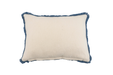 Handwoven antique Hungarian hemp pillow with cotton fringe.