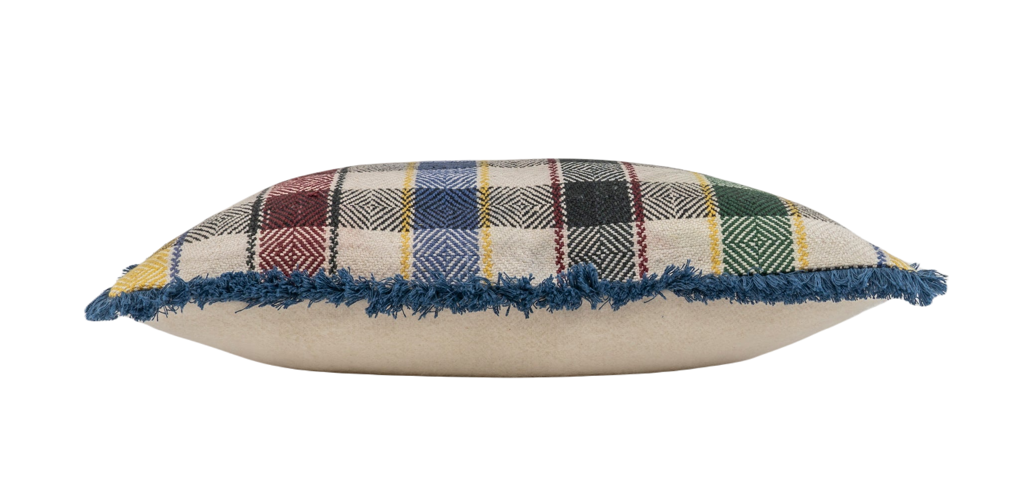 Pillow: Handwoven antique Hungarian hemp - Tartan - P260