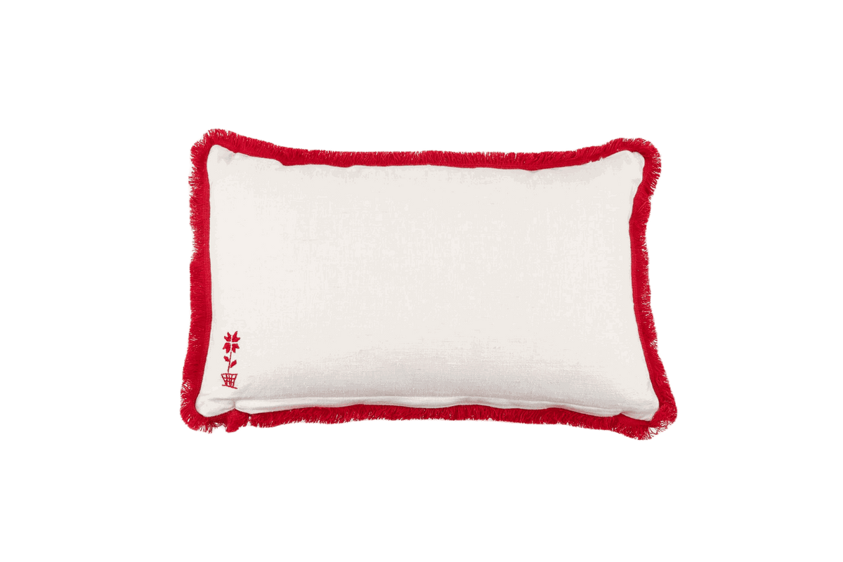 Pillow: Embroidered antique handwoven Hungarian hemp - P127