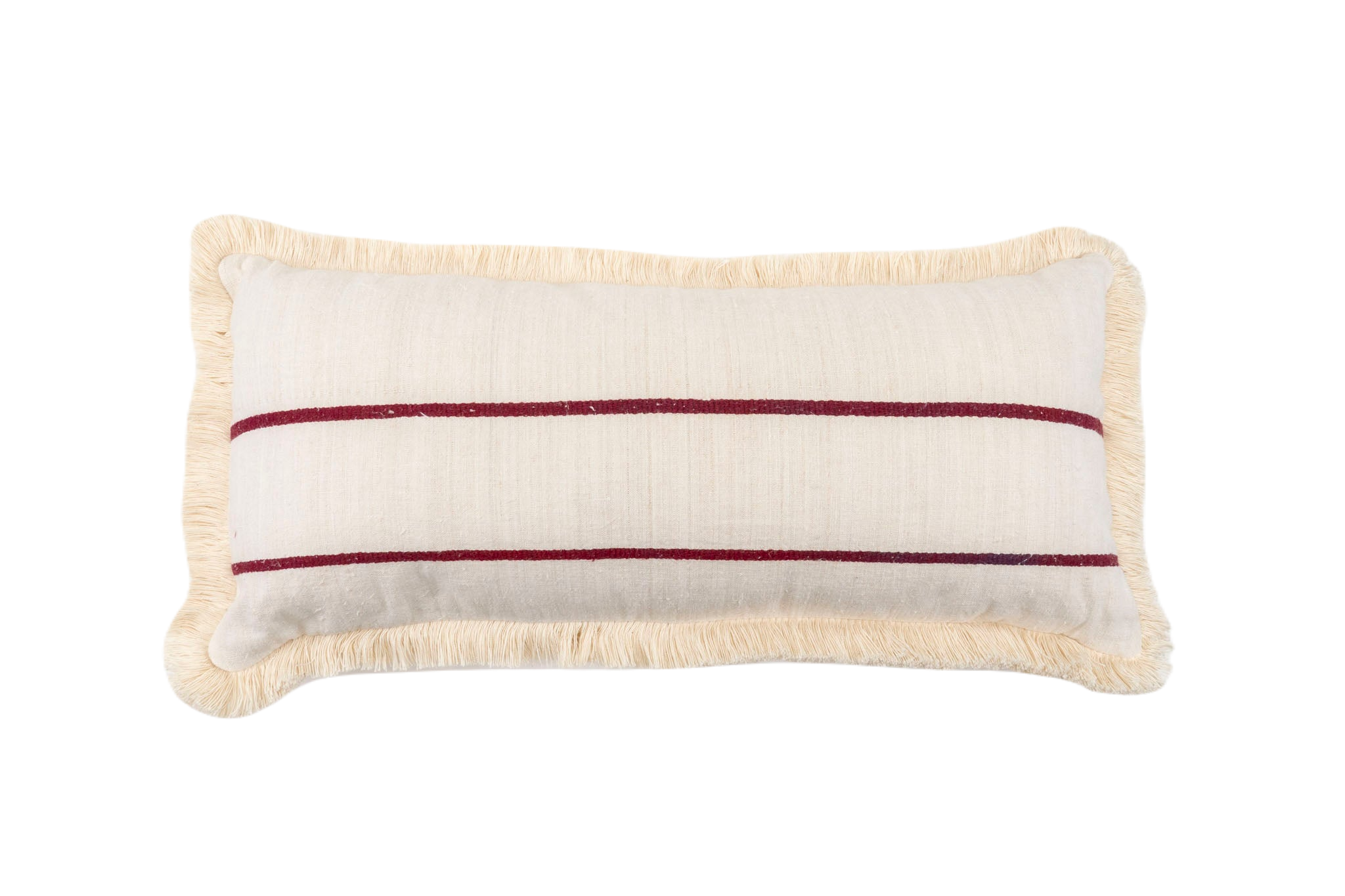 Pillow: Antique handwoven decorative pillow, Hungarian hemp - P158