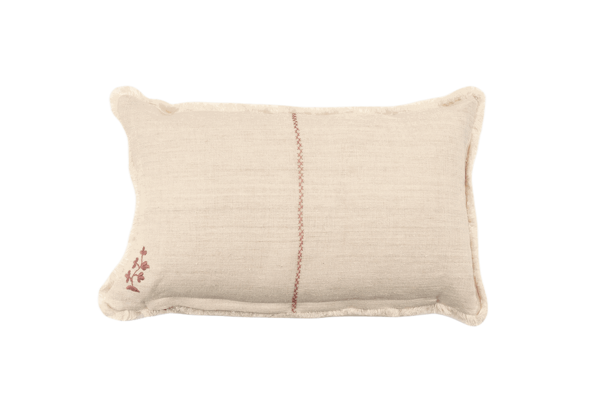embroidered vintage Hungarian hemp pillow