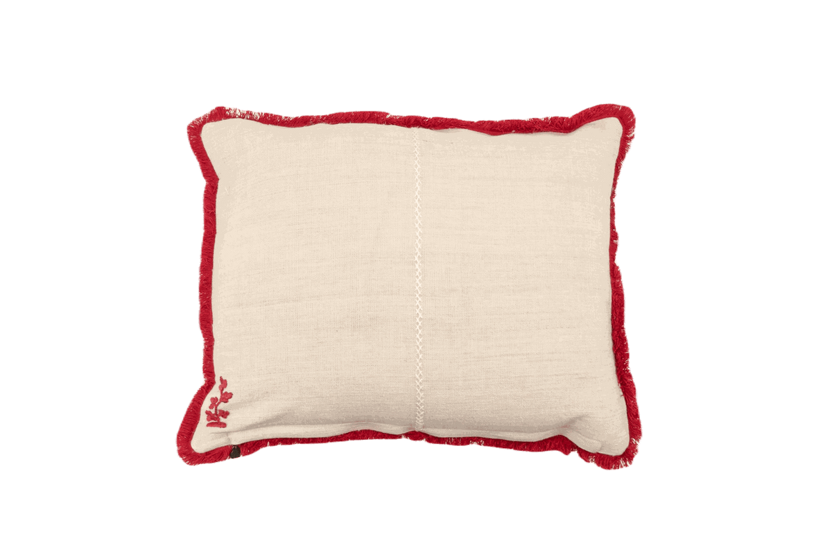 embroidered antique Hungarian hemp pillow