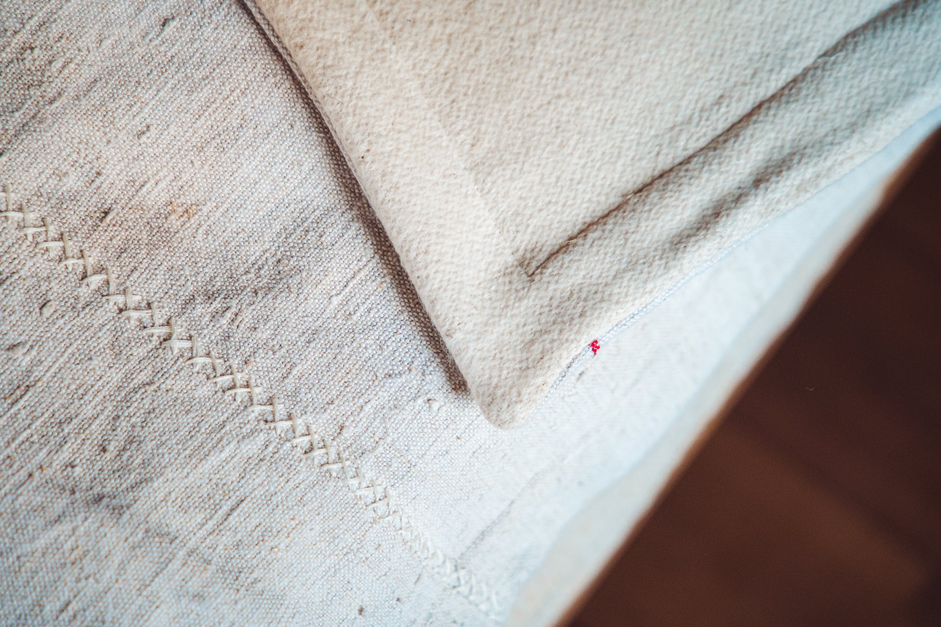 Blanket: Organic antique hemp with two eco cotton - BL111