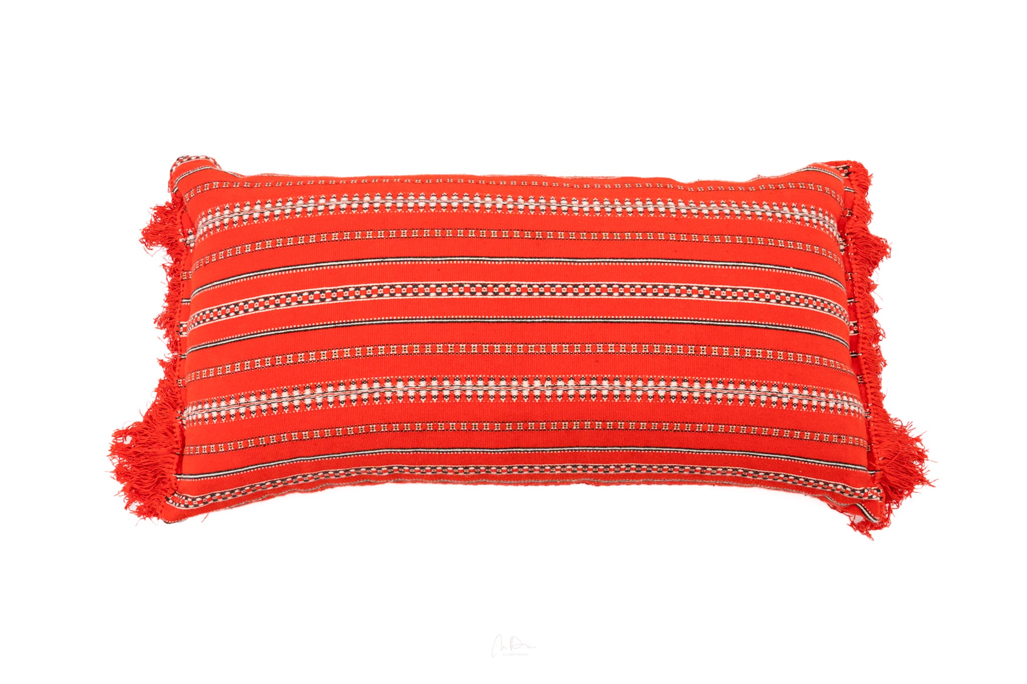 Pillow: Vintage handwoven Bulgarian cotton - P095